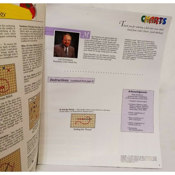 Paradise Macaws Birds Parrots Cross Stitch Leaflet Book Color Charts 1990 10205 - Picture 5 of 6